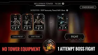 Hellspawn Tower 1 Attempt Boss Battle 70 Fight & Reward 🎮 Mortal Kombat Mobile | MK Mobile | MKM