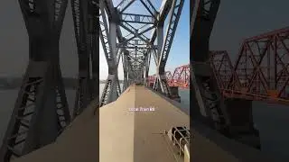 Train in Railway Bridge. #locomotive #train #shorts