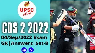 CDS 2 2022 paper analysis | GK Questions Paper Set B | #upsc  #cds  #nda  #prelims  #crackupsc