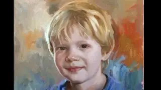 Painting a child in 6 steps. Oil painting.
