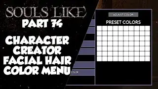 Souls Like Tutorial Part 74 | Character Creator Facial Hair Color Menu | Unreal Engine 5