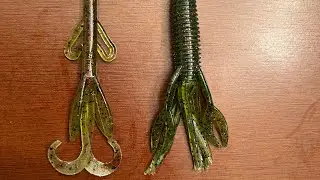 Zoom Baby Brush Hog vs Big Bite Baits Craw Tube - UNDERWATER