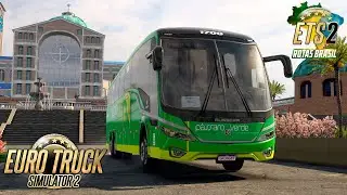 VIAGEM DE &Ocirc;NIBUS REALISTA ETS2 - DESTINO APARECIDA MAPA ROTAS | EURO TRUCK SIMULATOR 2