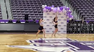 SFA dance team preliminary tryouts improv Nicole Hall 2025
