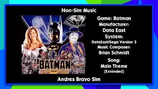 Batman (Pinball - Data East 1991) - Main Theme (Extended)