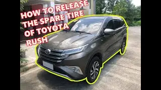 How to release spare tire of TOYOTA RUSH