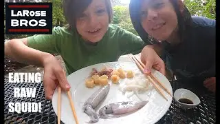 Eating Raw Squid - 50 Subscriber Special - LaRoseBros