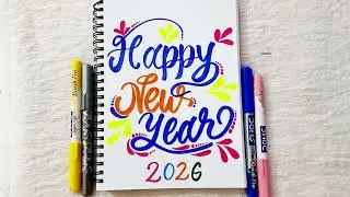 Happy New Year Calligraphy🧨#handwriting #art #calligraphy #happynewyear #2026 #trending #satisfying 
