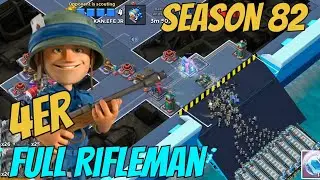 Boom Beach Warships Season 82[ 4Engine Unlocked! Max Rifleman Attacks] 