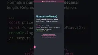 🔥 Number.toFixed() - Best Practice Explained #Shorts