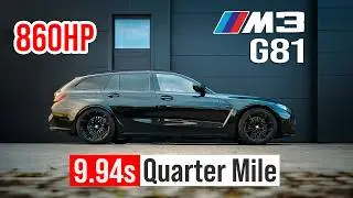 BMW M3 G81 Stage 3 &ndash; 864 л.с. и 976 Нм, турбированный BERK Beast | 1/4 мили - 9,94 с