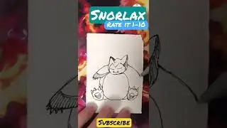How to draw Snorlax Pokemon 143 Rim #pokemon #snorlax #art