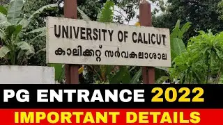 CALICUT UNIVERSITY PG ADMISSION 2022 | CUCAT 2022 | ENTRANCE | FEE | DATES