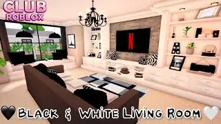 Cosy Black & White Living Room 🖤🤍 || Speed Build || Club Roblox