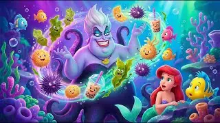 Under the Sea Chaos: Ariel and Flounder Confront Ursula’s Dark Magic | The Little Mermaid Animation
