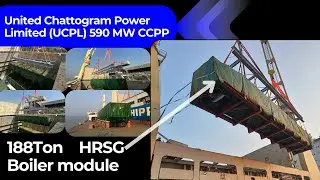 188-Ton HRSG Boiler Modules Safely received from MV to barge #HRSGBoiler #HeavyLift #MarineLogistics