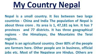Write an Essay About My Country Nepal