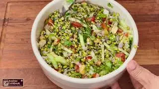 Sprouts Salad Recipe | Moong Sprouts Salad Recipe | Diabetic Friendly and Helps in Fat Loss