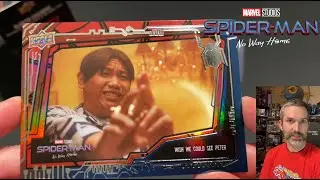 Red and Blue Foil Retail Exclusive Parallel in Spider-Man No Way Home Blaster Box Upper Deck