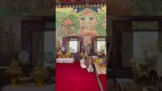 300  lay Thai Buddhist followers attending the holy robe offering ceremony at  Wat-pa,Bodhgaya.