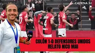 EL GOL DE COL&Oacute;N ANTE DEFENSORES UNIDOS | Nico Mai | Uni&oacute;n 2-2 Ind. Riv | Cadena 3 Argentina