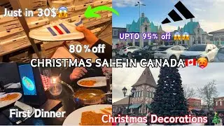 Christmas sale in Canada🇨🇦 | Discount on Brands✅ | Upto 95% off | First Dinner in Indian Restaurant