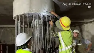 Air flow testing inside PU injection pipe on column's head