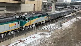 VIA 1, 'The Canadian', Departing Toronto Union Station. 3 December 2025