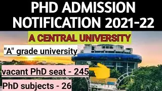 latest PhD Admission notification 2021-2022//a central university//BBAU up/ #phdadmission2022
