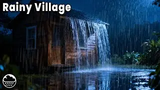 🌧️ Heavy Rain Sounds and Thunder in a Quiet Village for Deep Sleep and Insomnia Relief | ASMR