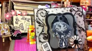 Black & White Copic Challenge w/ PaperDrama & ScrapStress