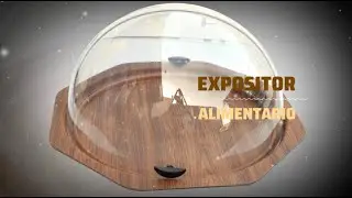 Expositor alimentario redondo