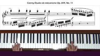 Czerny 30 Études de mécanisme Op. 849, No. 11 Piano Tutorial