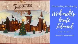 Weihnachtskarte mit der Stanzschablone Sizzix Colorize (Tim Holtz)