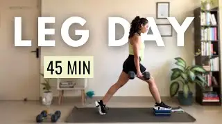 45 MIN FULL LEG DAY WITH WEIGHT - with warm up & cool down