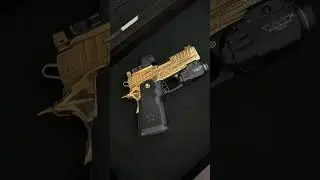 STACCATO CS 2011 9MM FULLY ENGRAVED HIGH POLISHED AND 24K GOLD PLATED IN DISPLAY CASE WITH SRO