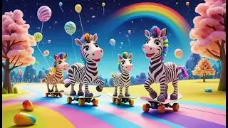 Zoomie Zebra&rsquo;s Roller Skate Party | Fun Zebra Song for Kids | Roller Skating Adventure Rhyme