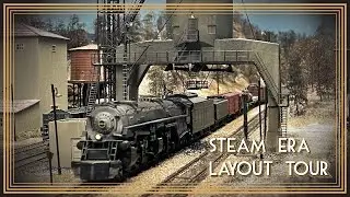 Layout Tour of Gary Hoover's BEAUTIFUL Steam Era Layout