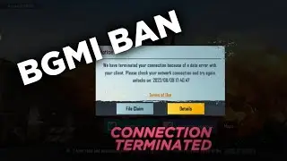 BGMI BAN | BGMI DATA ERROR | CONNECTION TERMINATION #bgmi #bgmiban #india #youtube #gaming #pubg