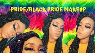 PRIDE/BLACK PRIDE MAKEUP EYE LOOK 🌈💖✨ | MIRI THE GUMMI BAER 👽🐻✨