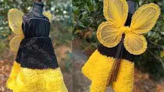 EP 08: Cloud Ruffled Baby Frock Cutting And Stitching | RuffledFrock With Wings | 6 Years Baby frock