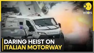 Italy Heist: Robbers Blow Up Armoured Van on Southern Italy Motorway | WION