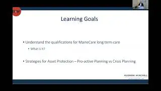 Protecting Assets as you Age   long term and MaineCare Strategies