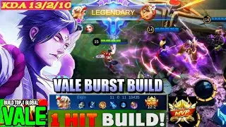 VALE GAMEPLAY MLBB !! RANK 1 GLOBAL VALE MAGE FULL GAMEPLAY!! MOBILE LEGENDS GAMEPLAY!!1 HIT BUILD!!