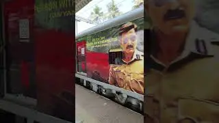full advertising howrah Mumbai mail passing through shahad station howrah king express #train #rail