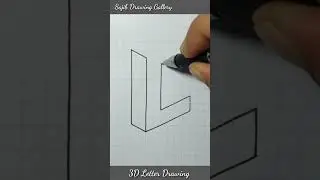 3D Drawing Easy, Letter Art L