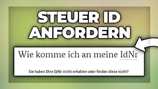 Steuer ID anfordern & finden - so gehts
