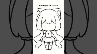 Draw chibi tutorial #chibi #speeddrawing #stepbystep