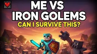 Me vs iron Golem with mace I can do it better i think so 👊🔥💯 let's see