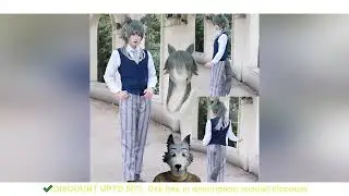 Beastars Legosi Cosplay Costume Uniform Cool Suit Grey Wolf Costume BEASTARS Legoshi Wigs Wolf Ears